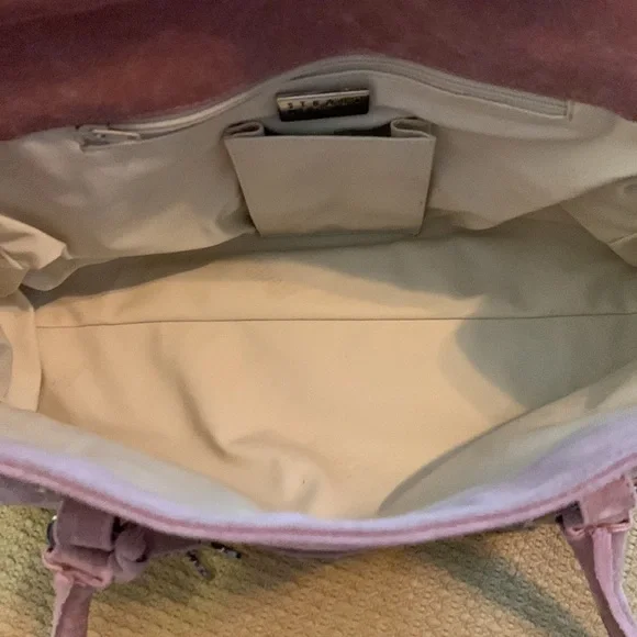 Dusty Pink Stuart Weitzman Shearling Bag.  12” X 7” X 4” - Picture 10 of 13